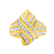 Bids.com 10K Yellow Gold Diamond Bypass Ring (1.0 cttw, H-I Color, I2-I3 Clarity) Rings