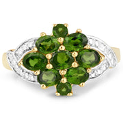 Bids.com 1.26 Carat Genuine Chrome Diopside .925 Sterling Silver Ring Rings