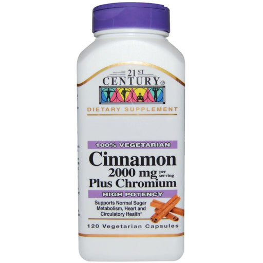 21st Century 21st Century Cinnamon 2000Mg Plus Chromium Caplets 120 Ct Vitamins & Supplements