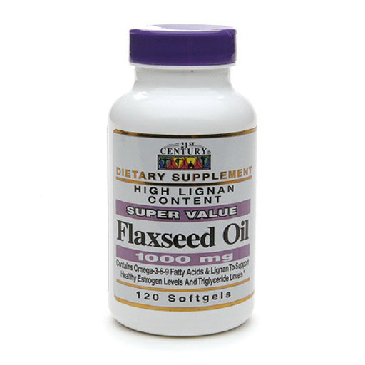 21st Century 21st Century Flaxseed Oil, 1000 Mg, 120 Softgels Vitamins & Supplements