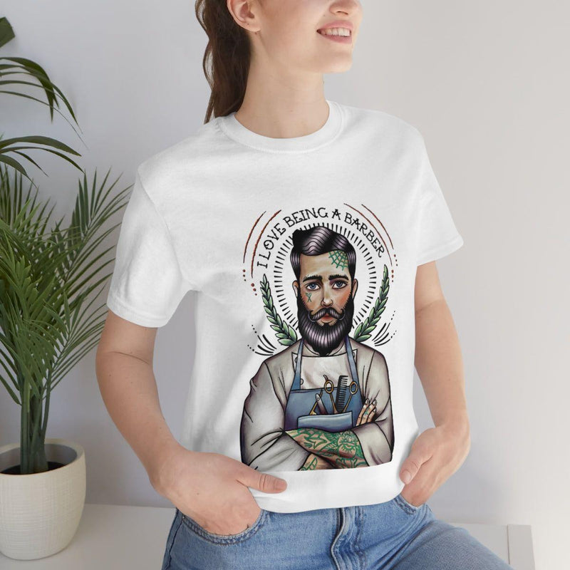 officialilovebeingabarber Unisex Jersey Short Sleeve Tee T-Shirt
