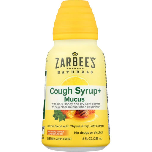 Zarbee's Zarbee's Naturals Natural Honey Lemon Flavor Cough Syrup Mucus 8 Fl Oz Bottle Health & Beauty White Smoke