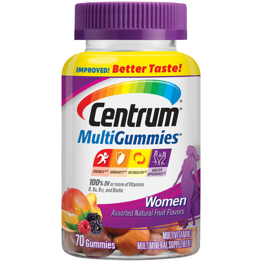 Centrum Centrum MultiGummies Gummy Multivitamin For Women, Multivitamin/Multimineral Supplement With Vitamin D3, B Vitamins And Antioxidants, Assorted Fruit Flavor Vitamins & Supplements