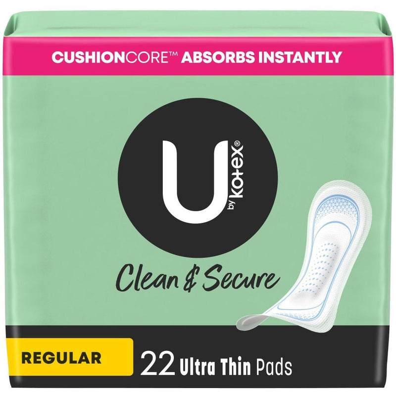 U by Kotex U by Kotex Security Ultra Thin Pads, Regular Health & Beauty Dark Sea Green