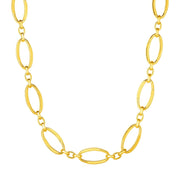 Bids.com 14k Yellow Gold Necklace with Polished Oval Links Necklaces