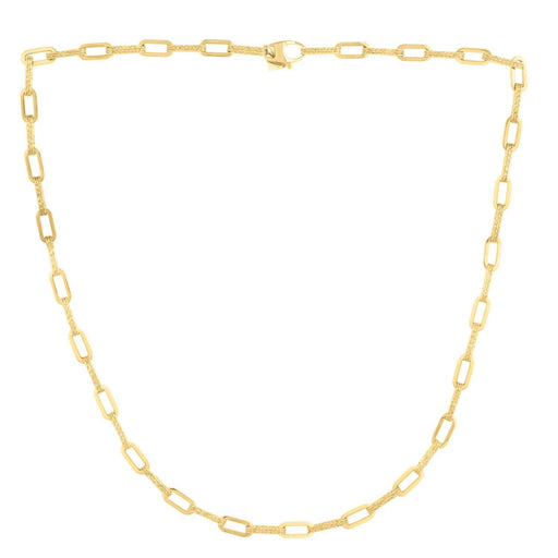 Bids.com 14k Yellow Gold Diamante Paperclip Chain Necklace (4.00 mm) Necklaces