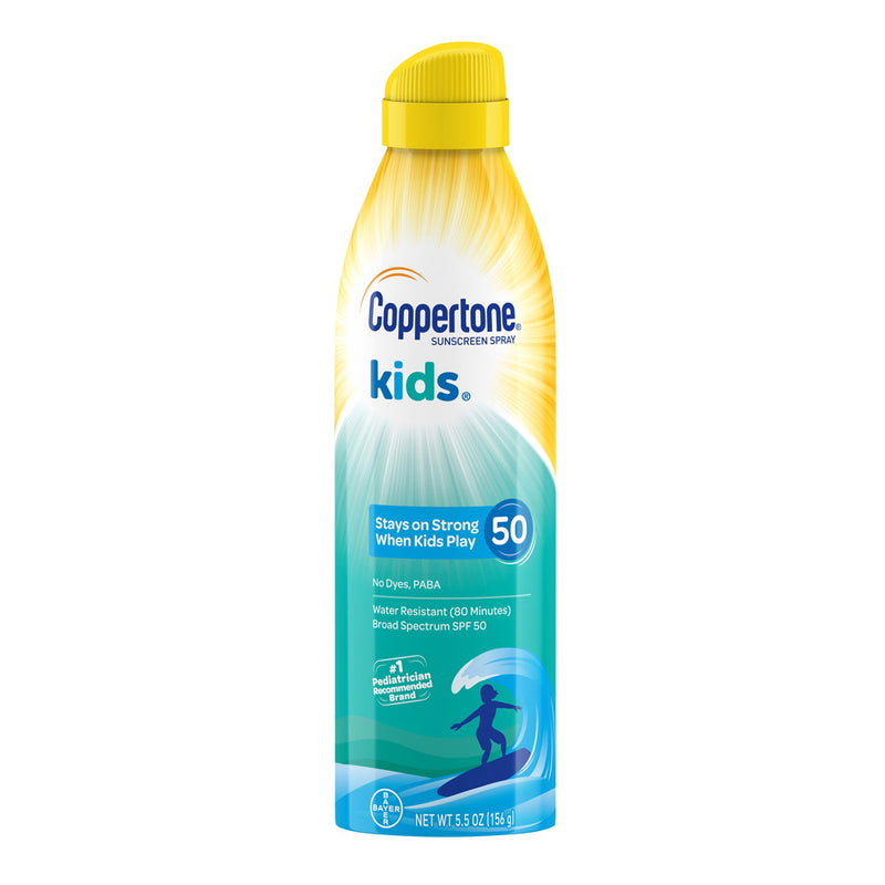 Coppertone Coppertone Kids Sunscreen Water Resistant Continuous Spray Broad Spectrum SPF 50, 5.5 Ounces Sunscreen