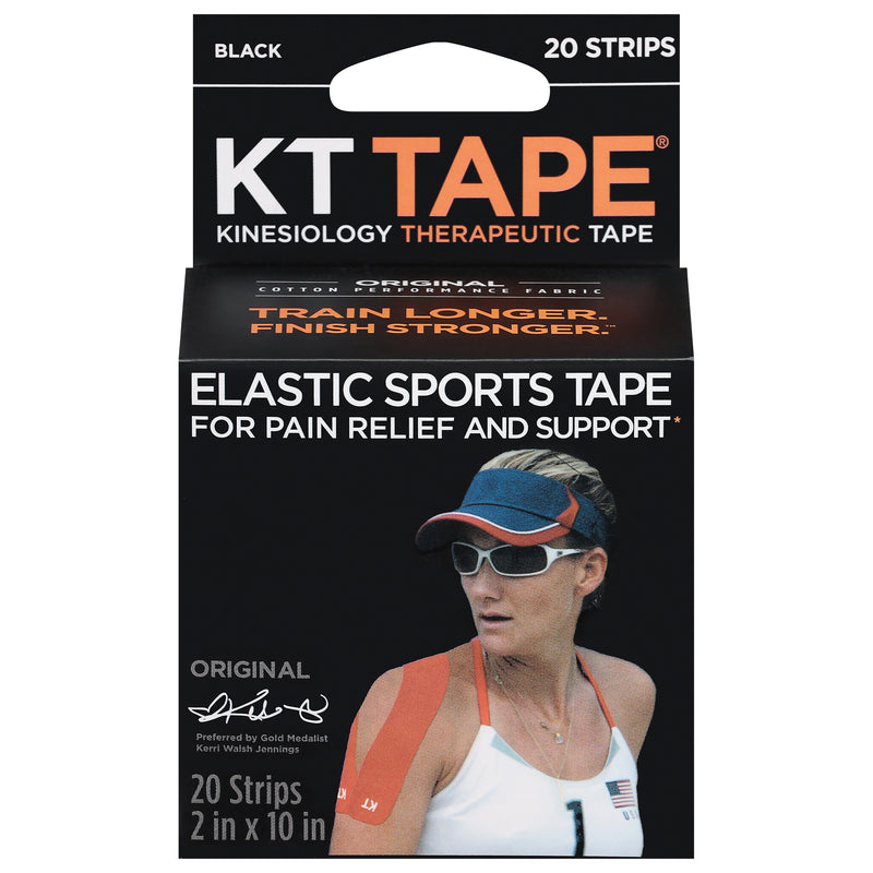 KT Tape KT Tape Original Cotton Black Kinesiology Therapeutic Health & Beauty