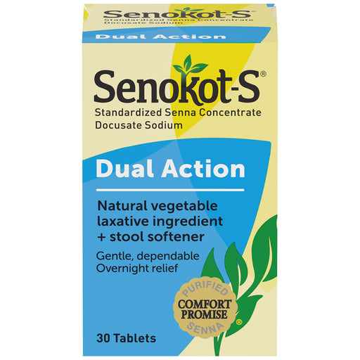 Senokot-S Senokot-S Dual Action Laxative + Stool Softener, 30 Tablets Medicine & Drugs