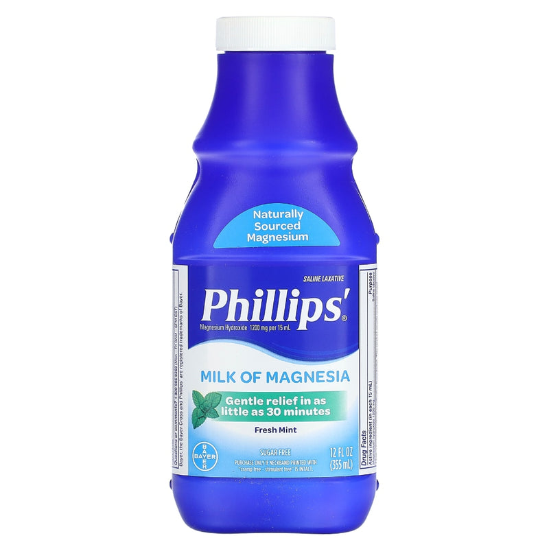 Phillips' Phillips' Milk Of Magnesia, Sugar Free, Fresh Mint 12 Fl Oz Health & Beauty