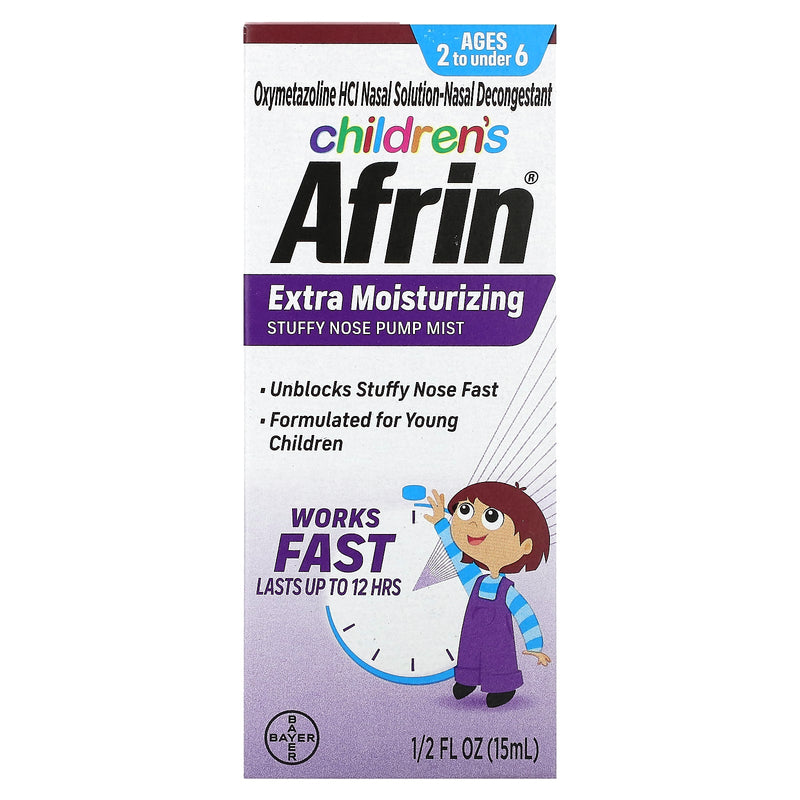 Afrin Afrin Children S Extra Moisturizing 12 Hour Stuffy Nose Nasal Spray Ages 2 To 6 15mL Respiratory Care