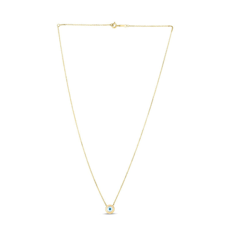 Bids.com 14k Yellow Gold MOP Evil Eye Necklace Necklaces