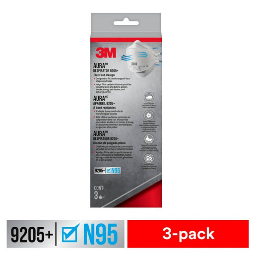 3M 3M Aura N95 Particulate Respirator Mask, N95, 3-Pk Gas Masks & Respirators