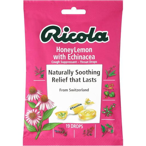 Ricola Ricola Throat Drops, Cough Suppressant, Honey Lemon With Echinacea Health & Beauty White Smoke
