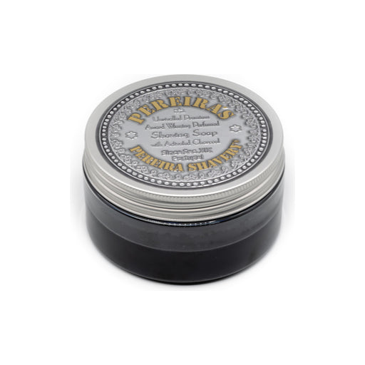 Pereira Shavery Pereira Shavery Activated Charcoal Aluminum Dish With Cinnamon Orange Aromatherapy Shaving Soap 130g Shaving Soap White Smoke
