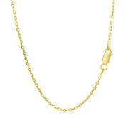 Bids.com 18k Yellow Gold Diamond Cut Cable Link Chain (1.40 mm) Necklaces