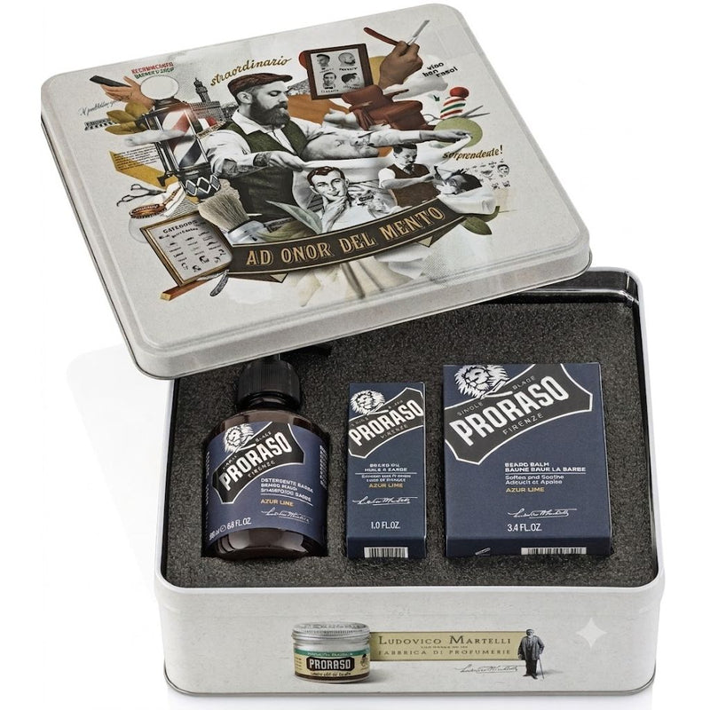 Proraso Proraso Gift Set Beard Care Azur Lime Beard Care Set White Smoke