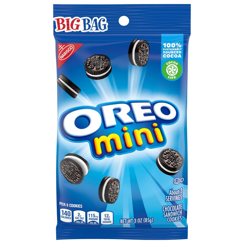 Oreo Oreo Mini Big Bag Chocolate Sandwich Cookies, 3 Oz Cookies