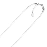 Bids.com 14k White Gold Adjustable Snake Chain 0.85mm Necklaces