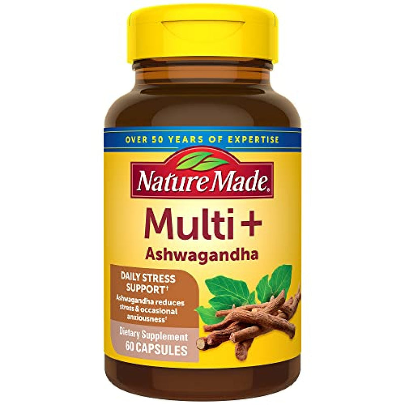 Nature Made Nature Made Multi + Ashwagandha Capsules Multivitamin For Women And Men 60 Vitamins & Supplements