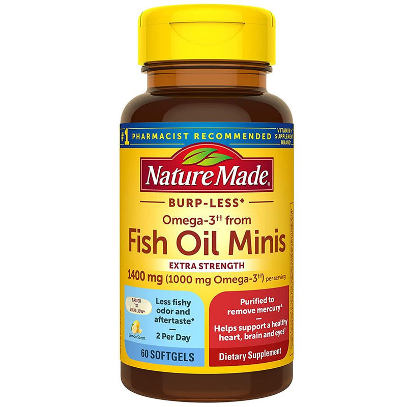 Nature Made Nature Made Extra Strength Burp Less Omega 3 Fish Oil 1400 Mg Minis Vitamins & Supplements