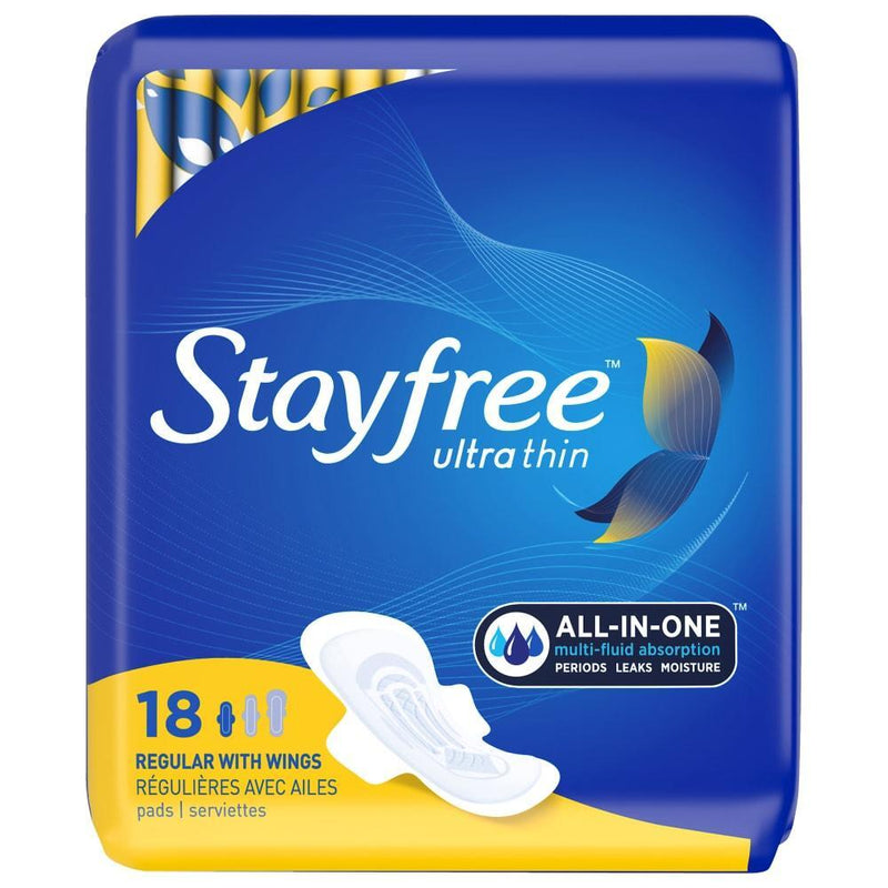Stayfree Stayfree Ultra Thin Pads With Wings Regular Absorbency Unscented Health & Beauty Dark Slate Blue