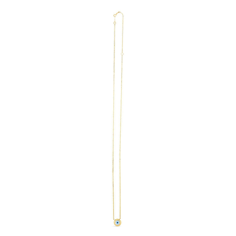 Bids.com 14k Yellow Gold MOP Evil Eye Necklace Necklaces