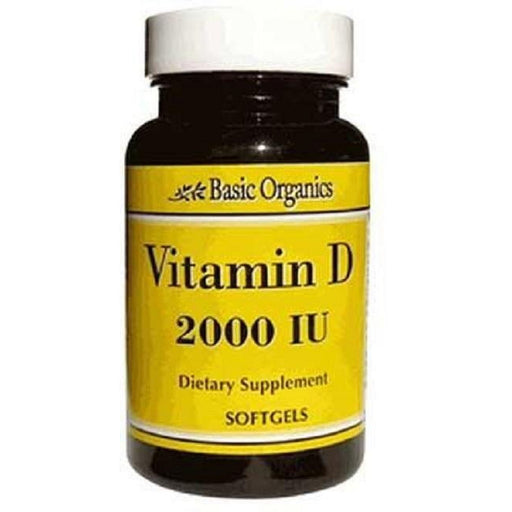 Basic Organics Basic Organics Vitamin D3 2000 IU 30 Softgel Vitamins & Supplements