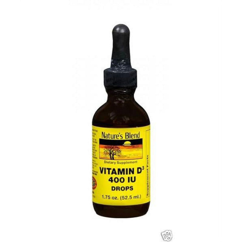 Nature's Blend Nature's Blend Vitamin D3 Liquid Drops 10 mcg (400 IU) - 52 mL (1.76 fl oz) Vitamins & Supplements