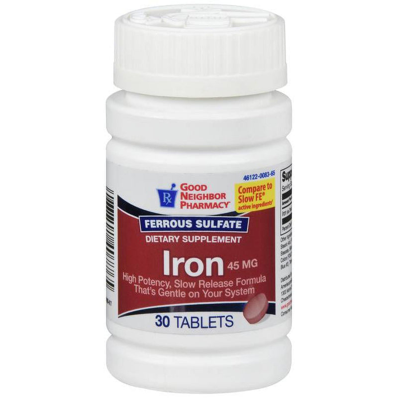 Good Neighbor Good Neighbor GNP Iron Slow Release 45 Mg 30 Tabs Vitamins & Supplements