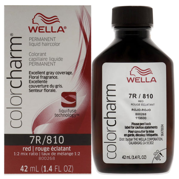 Wella Color Charm Red 7R/810 Permanent Liquid Color 42ml