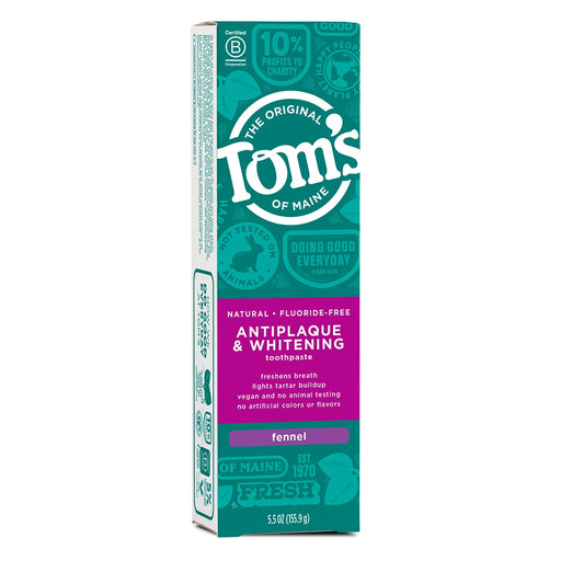 Tom's of Maine Tom's of Maine Antiplaque & Whitening Fennel Natural Toothpaste - 5.5oz Toothpaste