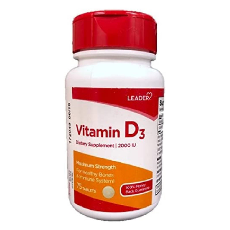 Leader Leader Vitamin D3, 400 IU, Tablets Vitamins & Supplements