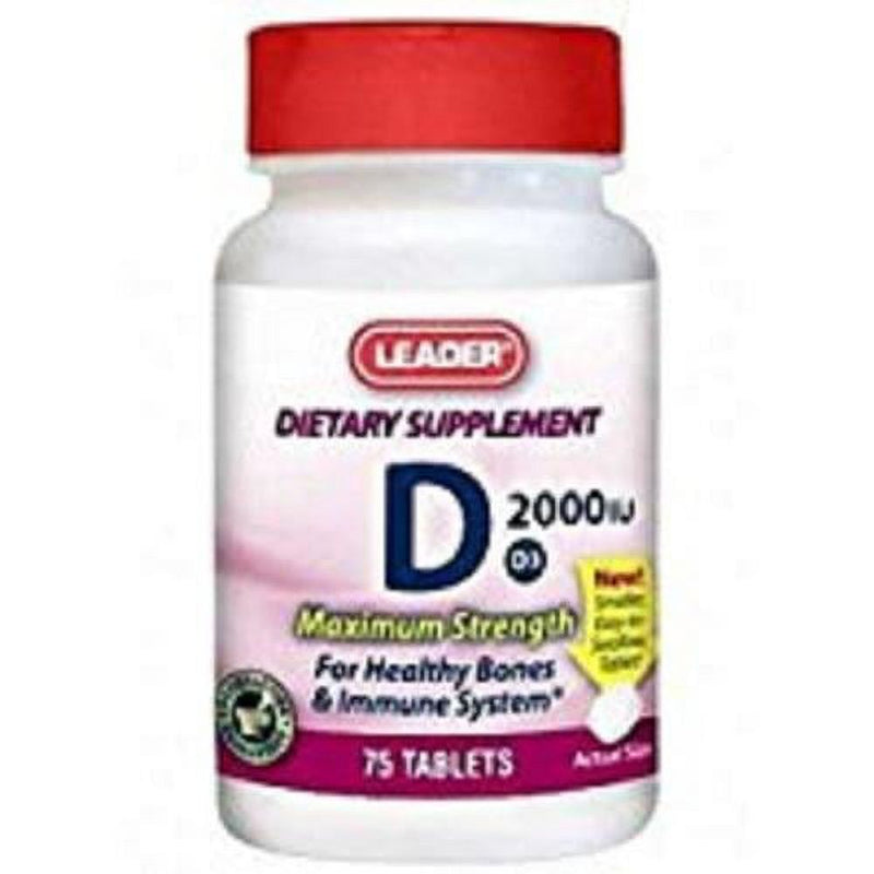 Leader Leader(Tm) Vitamin D3  50 Mcg  Tablet 75 Ea Vitamins & Supplements