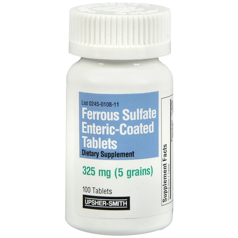 Upsher-Smith Upsher-Smith Ferrous Sulfate 325 mg, 100 Enteric Coated Tablets Vitamins & Supplements Lavender