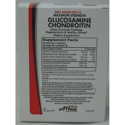 AvPak AvPak AvKare Glucosamine Chondroitin Capsules Vitamins & Supplements