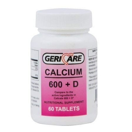 Geri-Care Geri-Care Calcium 600 + Vit D - 60 Tabs Vitamins & Supplements
