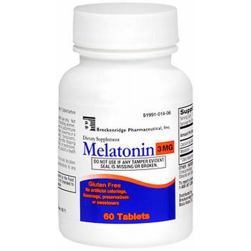 Breckenridge Melatonin 3mg Tablets 60ct Vitamins & Supplements
