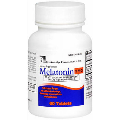 Breckenridge Melatonin 3mg Tablets 60ct Vitamins & Supplements
