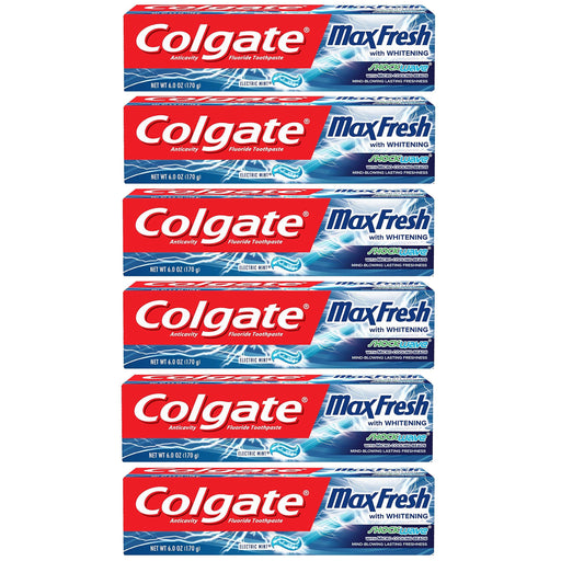 Colgate Colgate Max Fresh With Whitening Toothpaste Electric Mint Toothpaste Dark Gray