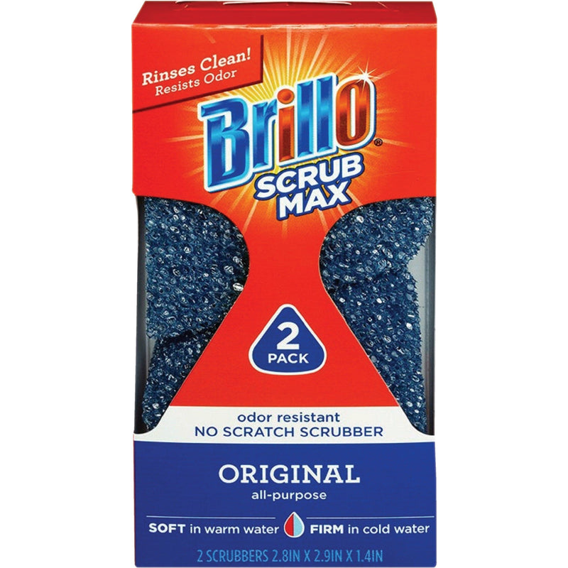 Brillo Brillo Scrub Max 2 Pack Original All-Purpose Scrubbers Sponges & Scouring Pads Dark Slate Blue