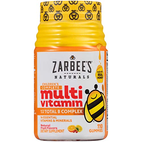 Zarbee's Naturals Zarbee's Naturals Children's Complete Multivitamin, Natural Fruit Flavors, 110 Gummies Vitamins & Supplements Light Gray
