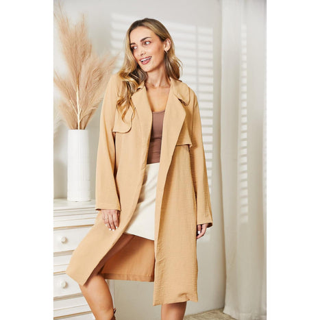 Culture Code Tied Trench Coat with Pockets