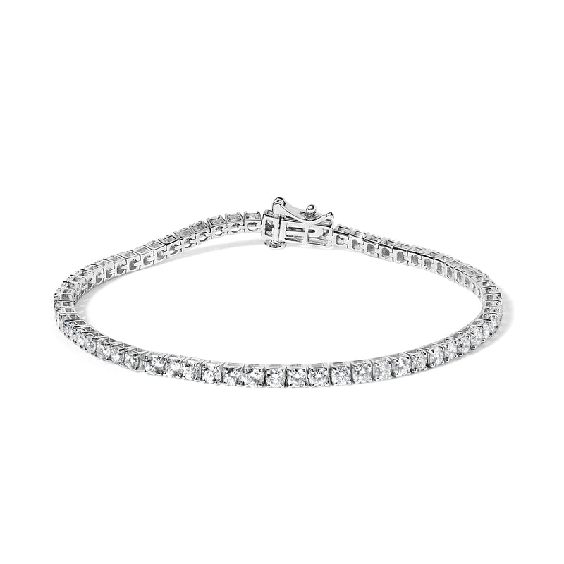 Bids.com 14K White Gold 4.0 Cttw Classic Lab-Grown Diamond Tennis Bracelet (F-G Color, VS2-SI1 Clarity) - 7" Inches Bracelets