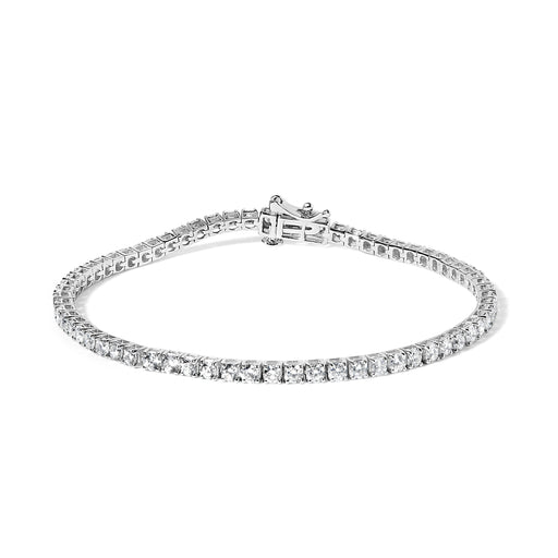 Bids.com 14K White Gold 4.0 Cttw Classic Lab-Grown Diamond Tennis Bracelet (F-G Color, VS2-SI1 Clarity) - 7" Inches Bracelets