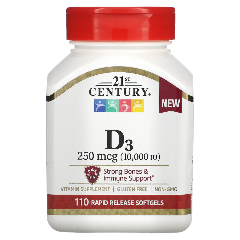 21st Century 21st Century Vitamin D3 10000 IU Tablets 110 Ct Vitamins & Supplements