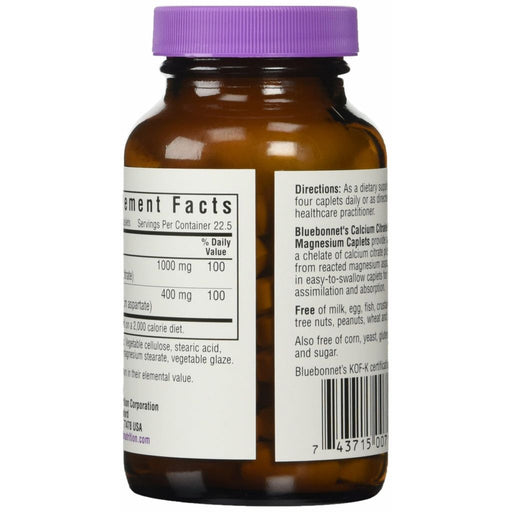 Bluebonnet Bluebonnet Calcium Citrate Plus Magnesium Caplets Vitamins & Supplements