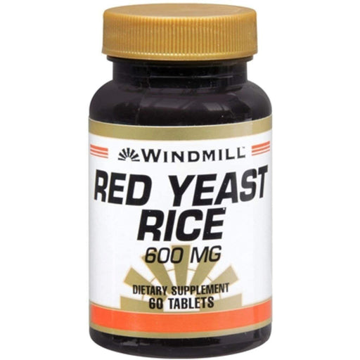Windmill Windmill Red Yeast Rice 600 mg – Natural Cardiovascular Support, 60 Tablets Vitamins & Supplements