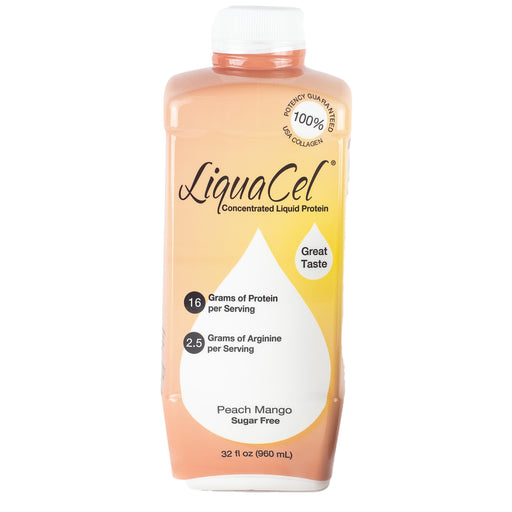 LiquaCel LiquaCel Global Health Products In, Oral Protein Supplement Peach Mango Flavor 32 Oz. Container Bottle Ready To Use, Count Of 6 Vitamins & Supplements