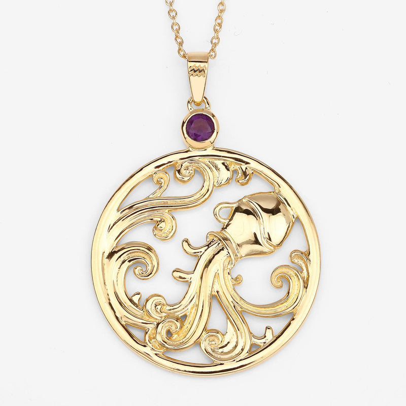 Bids.com 0.24 Carat Genuine Amethyst .925 Sterling Silver Pendant Pendants